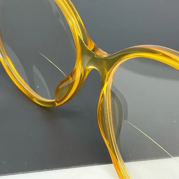 Vintage Christian Dior Vintage 2709 70 Yellow White Gold Sunglasses Frame 58mm - Picture 7 of 16